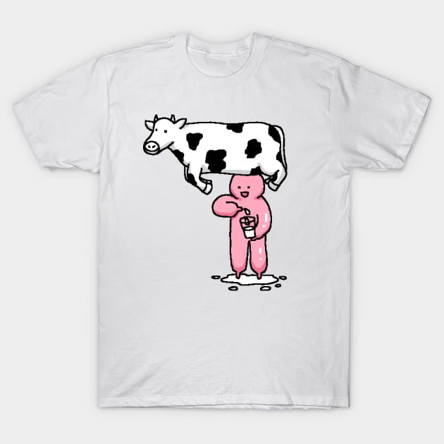 Glass of milk T-Shirt by Master Tingus store